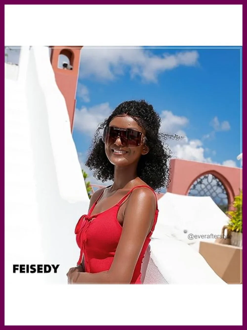 Oversized Wrap Sunglasses UV400 Protection One Piece Lens